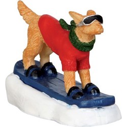Weihnachtsfigur Snowboarding dog - LEMAX