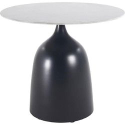PTMD Bijzettafel Anna - 48x48x43 cm - Metaal - Wit