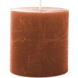 Kaars rustiek d7h7 cm cognac