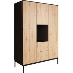 Meubella - Kledingkast Lagos - Eiken - 135 cm