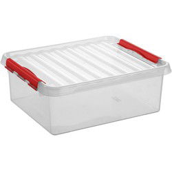 Sunware opbergbox - transparant - 25L - 50 x 40 x 18 cm - Opbergbox