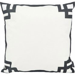 White & Black Greek Key - Outdoor | 45 x 45 cm | Kussenhoes | Katoen