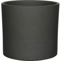 Mica Decorations Bloempot - donkergrijs - mat - keramiek - 23 x 21 cm - Plantenpotten