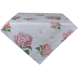 Clayre & Eef Tafelkleed  150x250 cm Beige Roze Katoen Rechthoek Hortensia