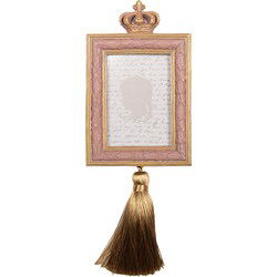 Clayre & Eef Fotolijst 6x9 cm Roze Kunststof