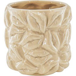 Pot - Kisses - Ceramics - Beige -11x11x11,5cm