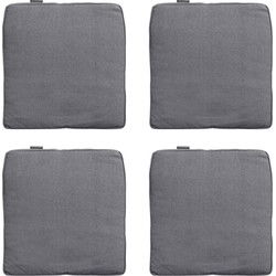 Madison -  Zitkussen Wicker Oxford grey - Ca. 48x48 cm - Set van 4