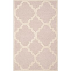 Safavieh Modern Indoor Hand Tufted Area Rug, Cambridge Collection, CAM140, in Light Pink & Ivory, 61 X 91 cm