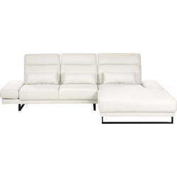 Beliani IKAST - Hoekbank-Wit-Polyester