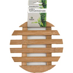 Haushaltshelden pannenonderzetter - rond - D17 cm - bamboe hout - Panonderzetters