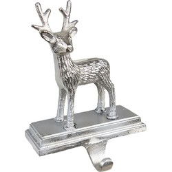 Clayre & Eef Haak Kerstsok Rendier 21 cm Zilverkleurig Aluminium