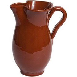 Sangria/limonade schenkkan karaf - Terracotta - 2000 ml - keramiek - Schenkkannen
