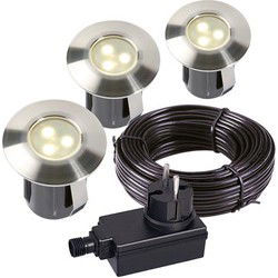 Garden lights birch set inbouwspot 12 v 10 lm 0.5 w 3000 k