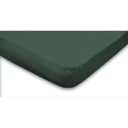 Eleganzzz Topper Hoeslaken Jersey Katoen Stretch - dark green 90x210/220 - 100x200cm