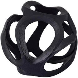 PTMD Axelle Decoratief Object - 15 x 15 x 15 cm - Aluminium - Zwart