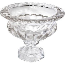 Clayre & Eef Fruitschaal  Ø 21x25 cm Transparant Glas Serveerschaal