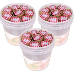 30x Weckpotjes 210 ml in kunststof emmer - Weckpotten