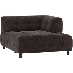 WOOOD Louis 1,5-Zits Chaise Longue - Polyester - Coffee - 73x122x140