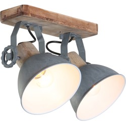 Mexlite wandlamp Gearwood - grijs - rubber - 7969GR