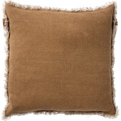 Dutch Decor BURTO - Sierkussen 45x45 cm - gewassen katoen - Tobacco brown - bruin - Dutch Decor