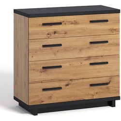Meubella - Ladekast Incala - Eiken - 90 cm