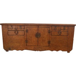 Fine Asianliving Antieke Chinese Laag Dressoir Bruin Patroon -