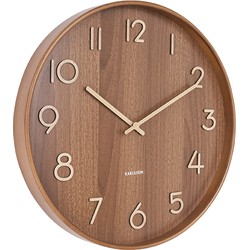 Karlsson - Wandklok Pure Medium - Donker hout- Ø40cm