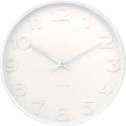 Wall Clock Mr. White Numbers Large