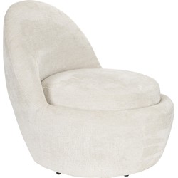 Fauteuil Off-White Stof - 61x61x83cm - Nash