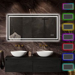 Lumoire Badkamerspiegel met RGB Verlichting - Matrix - 120CM Rechthoekig - Anti Condens Verwarming