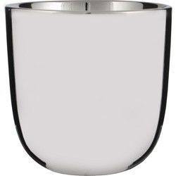 Mica Decorations Chaz Bloempot - 15x15x15 cm - Keramiek - Zilver