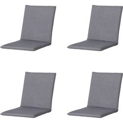 Madison -  Stapelstoelkussen Oxford grey - Ca. 97x49 cm - Set van 4