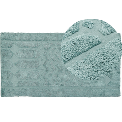 SIRNAK - Laagpolig vloerkleed - Mintgroen - 80 x 150 cm - Katoen
