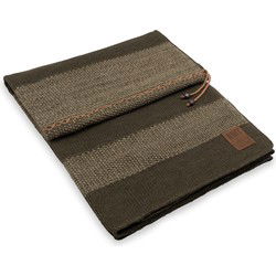 Knit Factory Roxx Gebreid Plaid - Woondeken - Kleed - Groen/Olive - 160x130 cm