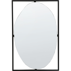 NIBELLE - Wandspiegel - Zwart - 40 x 60 cm - Glas