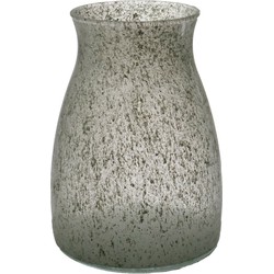 Bloemenvaas Julia - groen graniet - glas - D10 x H20 cm - Vazen