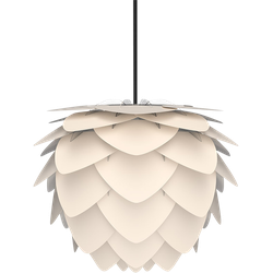 Aluvia Mini hanglamp pearl white - met koordset zwart - Ø 40 cm