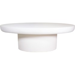 Salontafel Ovaal - Beige - Betonlook - 120cm - Salontafel Esra