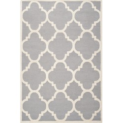 Safavieh Modern Indoor Hand Tufted Area Rug, Cambridge Collection, CAM140, in Silver & Ivory, 183 X 274 cm