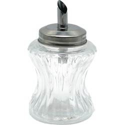 Haushaltshelden Suikerstrooier - suikerpot - glas - RVS - 180 ml - Suikerstrooiers