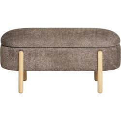 House Nordic Opbergbankje Branca Polyester Bruin