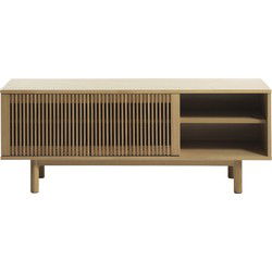 Tv-Meubel Naturel Eikenhout - 2-Deuren - 143x40x55cm - Tiber