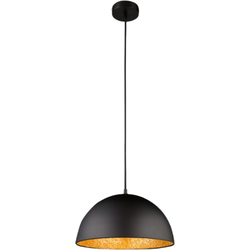 Industriële hanglamp Okko - L:30cm - E27 - Metaal - Zwart