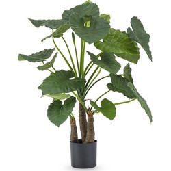 Greenmoods Alocasia - Olifantsoor - Nepplanten voor binnen - Kunstplant - 1 Stuk - 120cm - Groen