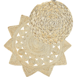 Beliani ARABAN - Laagpolig-Beige-Jute
