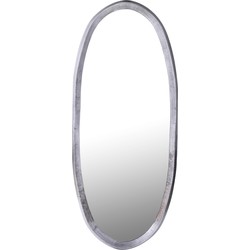 PTMD Limera Black alu oval mirror irregular border S