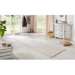 Loper Laagpolig Sisal Look - Geschikt voor Binnen & Buiten - Creme - 80x450 cm