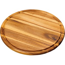 FSC® Acazia houten Vleesbord Ø30 Cm - Acazia Hout - Vlees plaat - Vleesplank - Bord - Vlees & Brei serveerplank - 30 x 30 x 1.5 Cm