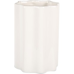 Clayre & Eef Tandenborstelhouder Ø 7x11 cm Wit Keramiek