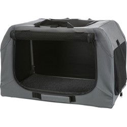 TRIXIE SOFT KENNEL EASY REISBENCH GRIJS 71X51X49 CM